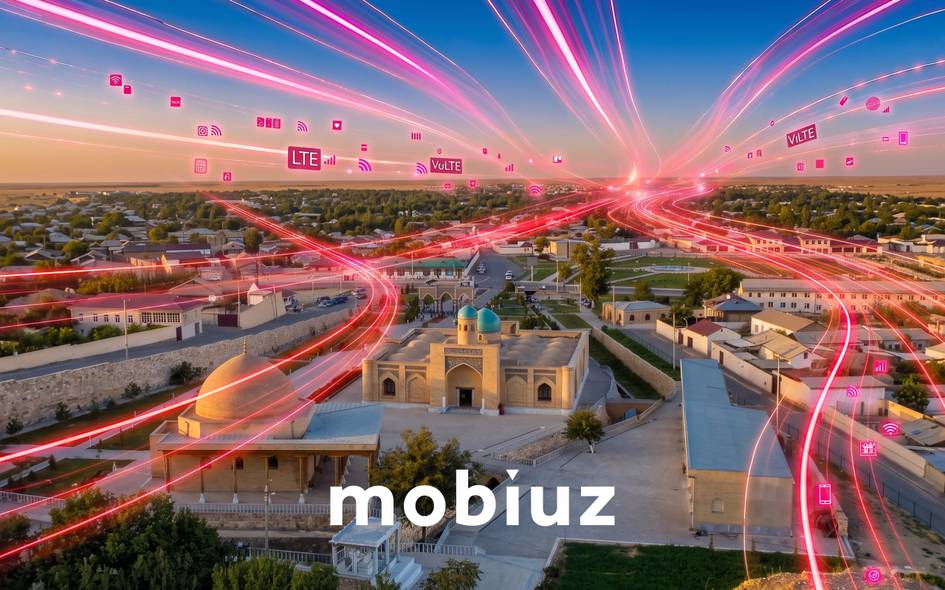 Mobiuz Жиззах, Навоий ва Сирдарё вилоятларида 210 дан ортиқ 4G LTE таянч станциясини ишга туширди